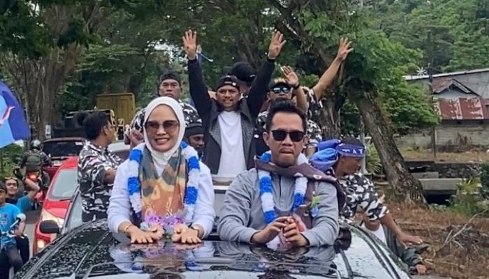 Tiba di Bandara Bua Walikota Palopo Terpilih Naili Trisal Dijemput Ribuan Pendukung