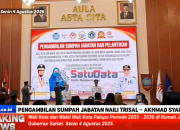 Pengambilan Sumpah Jabatan Wali Kota dan Wakil Walikota Palopo Hj Naili Trisal – Akhmad Syarifudin Berjalan Lancar
