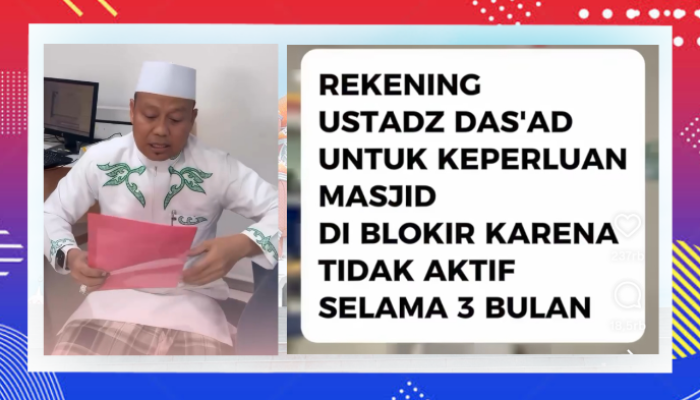 Mau Bayar Biaya Bangunan Masjid Ternyata Rekening Ustaz Das’ad Latif  Diblokir