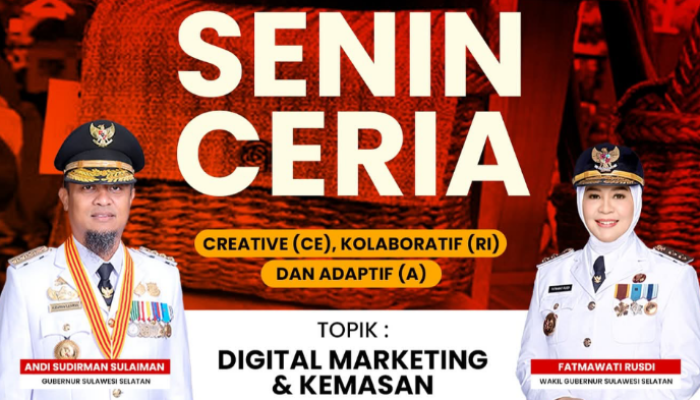 Senin Ceria Pemprov Sulsel Angkat Topik Digital Marketing dan Kemasan