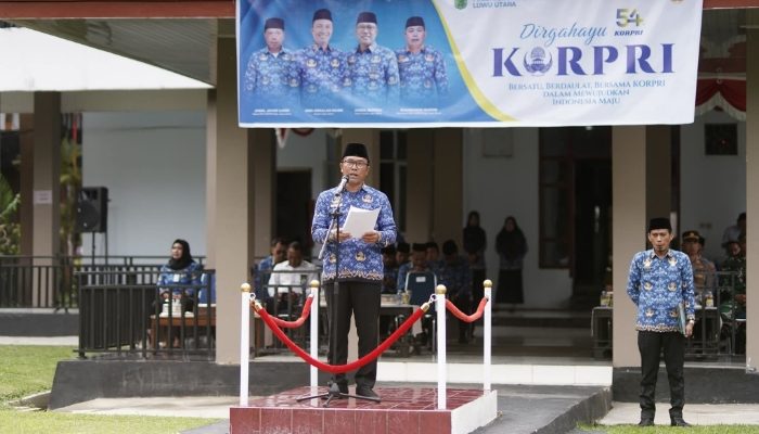Jumail Mappile Bacakan Amanat Ketua Umum Korpri pada HUT ke-54