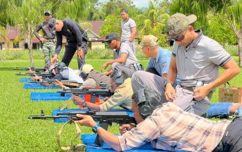 Perbakin Luwu Utara dan Brimob Baebunta Gelar Silaturahmi dan Latihan Menembak di Pattolawali