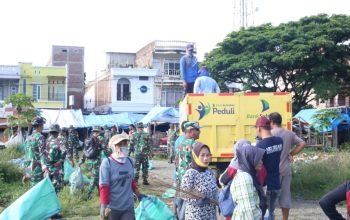 Bupati Luwu Gandeng TNI Gelar Gerakan Jumat Bersih, Masjid Raya dan Pasar Belopa Jadi Titik Awal