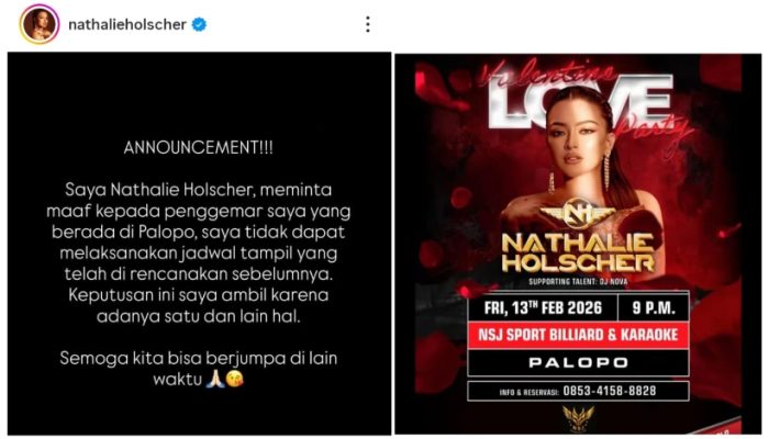 Nathalie Holscher Umumkan Batal Tampil di NSJ Billiard Palopo