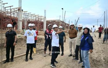 Bupati Sidrap Tinjau Progres Pembangunan Sekolah Rakyat Terintegrasi di Puncak Mario