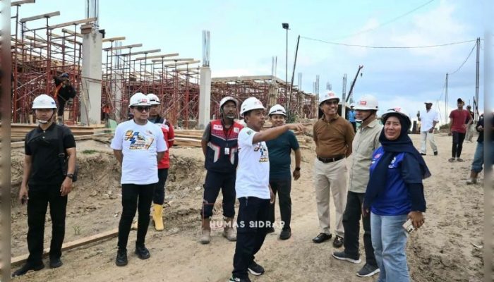 Bupati Sidrap Tinjau Progres Pembangunan Sekolah Rakyat Terintegrasi di Puncak Mario