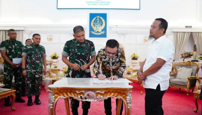 Pangdam Hasanuddin dan Pemprov Sulsel Teken Kerja Sama Pengelolaan SDA dan Pengaman Pantai