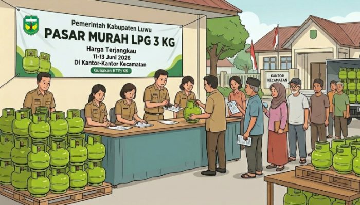 Pemkab Luwu Gelar Pasar Murah LPG 3 Kg di 15 Kecamatan, Atasi Kelangkaan dan Stabilkan Harga