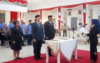 Lantik Pj Sekda dan Direktur Perumda TM, Walikota Palopo : Segera Benahi Pelayanan Air Bersih