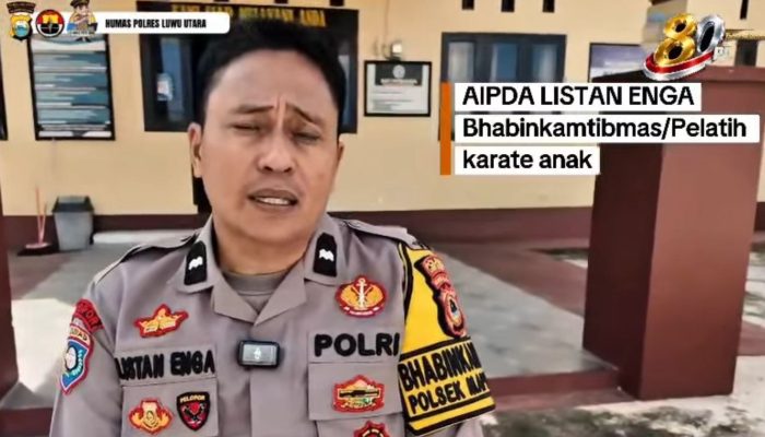 Bhabinkamtibmas Polsek Mappedeceng Raih Penghargaan, Dedikasi untuk Anak dan Karate Berbuah Prestasi