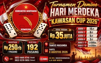 Berburu Hadiah Rp35 Juta! Turnamen Domino KAWASAN Cup 2026 Siap Ramaikan HUT ke-81 RI di Masamba
