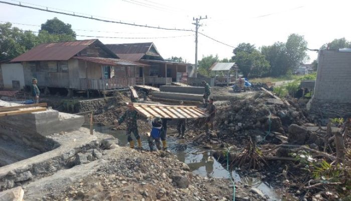 Kodim 1403 Palopo Wujudkan Harapan Warga, Jembatan Beton Desa Barowa Segera Rampung