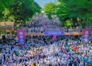 Ketua Dekranasda Luwu Ikuti Jalan Sehat HUT Ke-46 Dekranas di Makassar