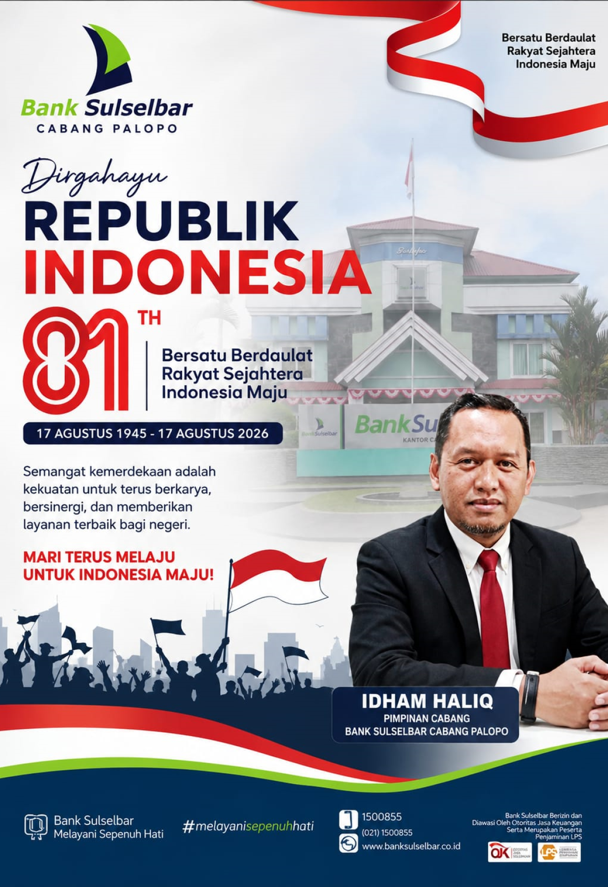 IKLAN HUT RI KE-81-IDHAM KHALIK-BANK SULSELBAR