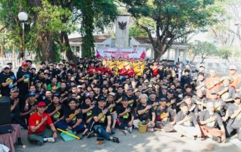Sambut HUT ke-81 RI, LDII Sulsel dan SPN Batua Gelar Kerja Bakti Nasional di TMP Panaikang