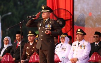 Dandim 1403 Palopo Pimpin Upacara Penurunan Bendera HUT RI ke-81 di Luwu Timur