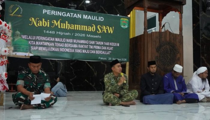 Kodim 1403 Palopo Gelar Maulid Nabi, Dandim Ajak Prajurit Perkuat Iman dan Pengabdian