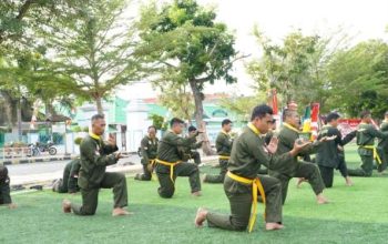 Prajurit Kodim 1403 Palopo Asah Kemampuan Bela Diri Melalui Latihan Pencak Silat Militer