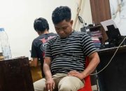 Status Terlapor, Diruangan Penyidik Reski Halim Terlihat Tertunduk