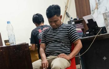 Status Terlapor, Diruangan Penyidik Reski Halim Terlihat Tertunduk