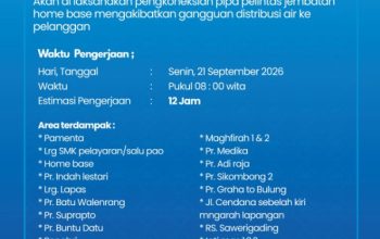 Pipa Jembatan Home Base Dikerjakan, Distribusi Air Palopo Terganggu Estimasi 12 Jam