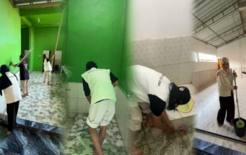 Hari Pertama KKN-R Kecamatan Bone-Bone, Posko Desa Muktisari Lakukan Jumat Bersih