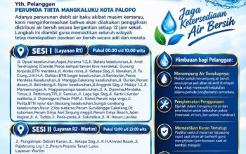 Debit Air Baku Menurun, Perumda TM Palopo Berlakukan Penggiliran Distribusi 2 Sesi