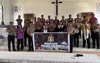 Minggu Kasih di Gereja Sion Lappo, Polres Palopo Ajak Warga Cegah Tawuran Pemuda